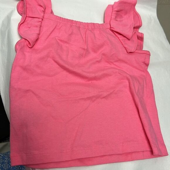 Janie and Jack 100048837 Girl Sunrise Pink Circle Trim Ruffle Top NWT - Picture 11 of 12